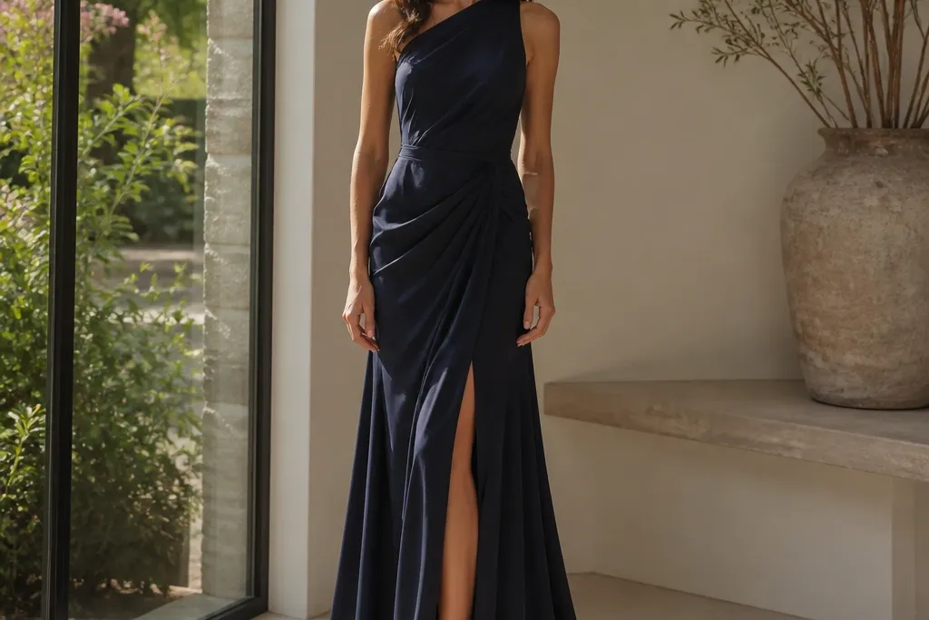 Modern long cocktail dresses for an evening party