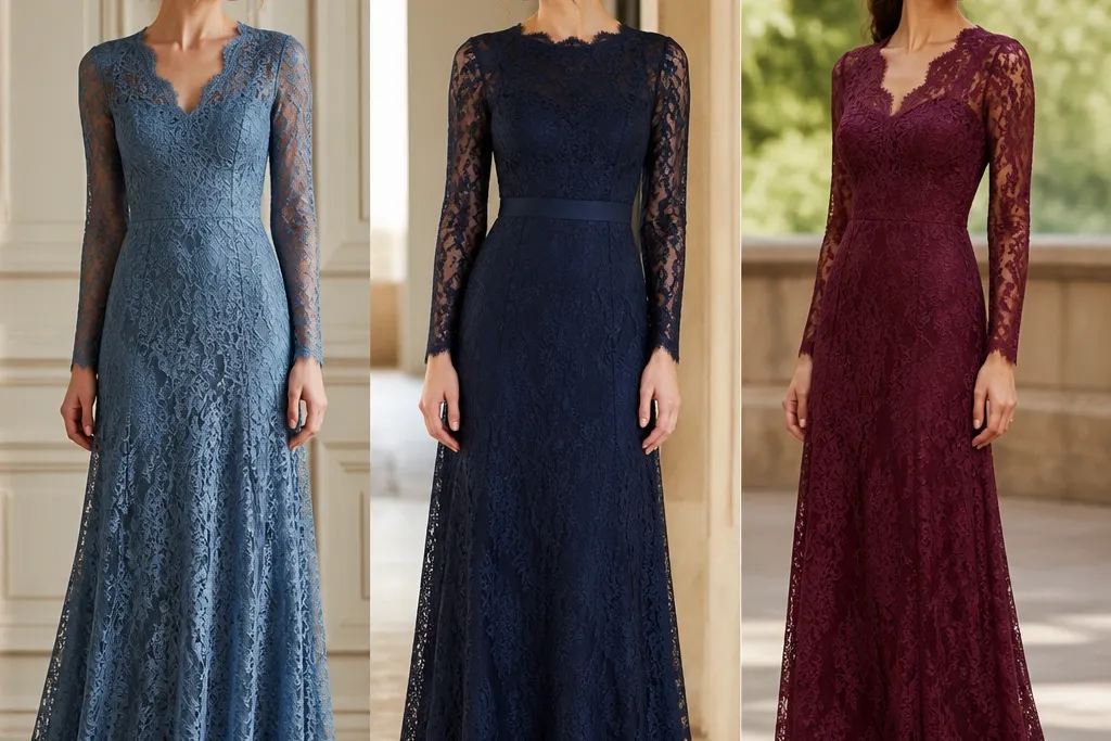 Comparison review of long sleeve lace evening dresses