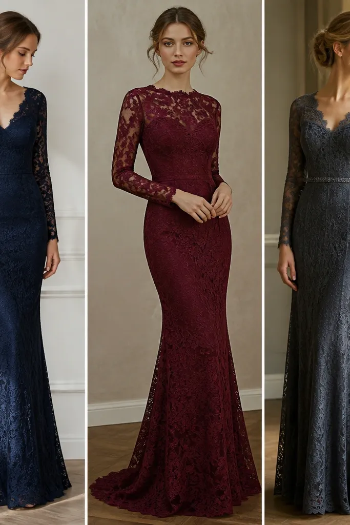 Comparison review of long sleeve lace evening dresses