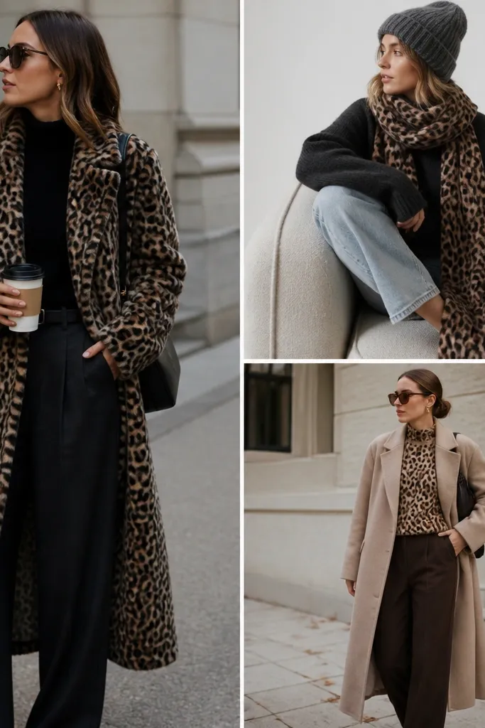 Low maintenance leopard print winter outfit ideas
