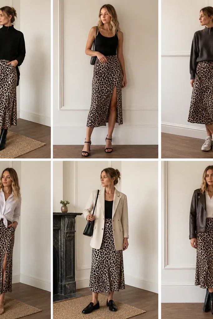 Removable leopard skirt outfit ideas for renters
